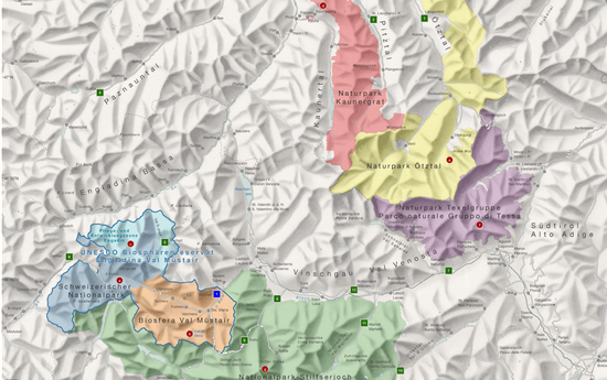 La mappa di Natura Raetica